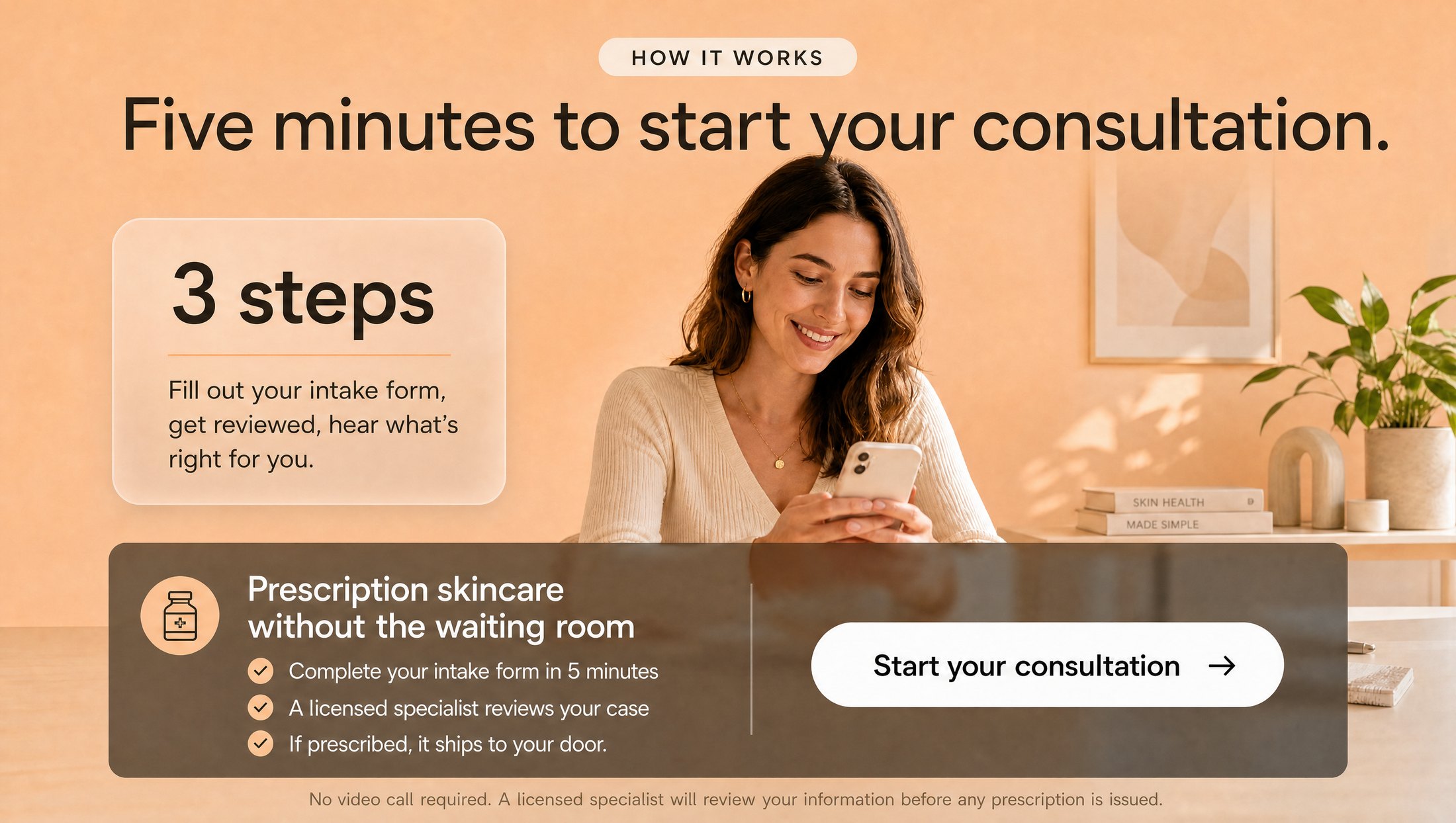 Start your consultation online in three steps.